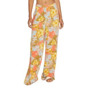Volcom's Lets Luau printed pants size L flowy / gauze pants high waist/ stretchy